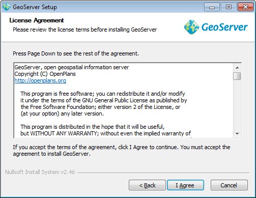 GeoServer license page